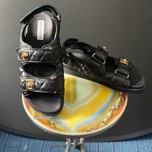Steve Madden Margie Quilted Sandal Black Women’s 9M